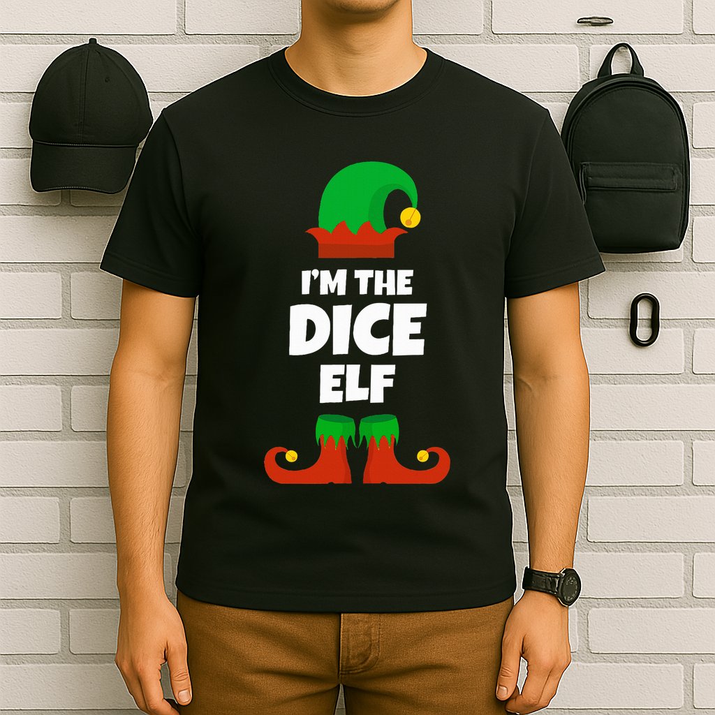 IM The Dice Elf Family Pajama Christmas Funny Bunco Rpg T-Shirt