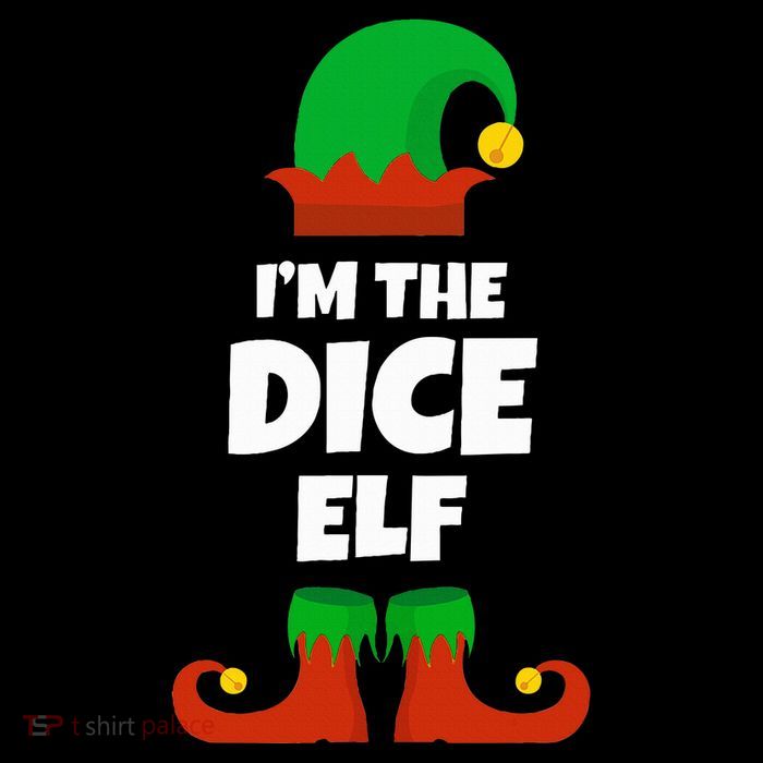IM The Dice Elf Family Pajama Christmas Funny Bunco Rpg T-Shirt