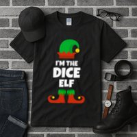 IM The Dice Elf Family Pajama Christmas Funny Bunco Rpg Tall T-Shirt