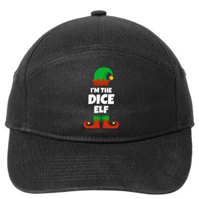 IM The Dice Elf Family Pajama Christmas Funny Bunco Rpg 7-Panel Snapback Hat