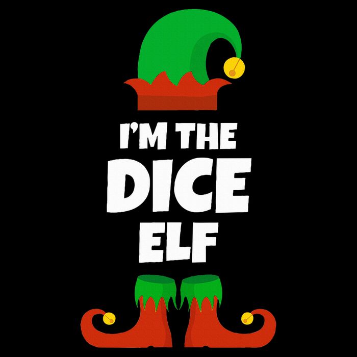 IM The Dice Elf Family Pajama Christmas Funny Bunco Rpg 7-Panel Snapback Hat