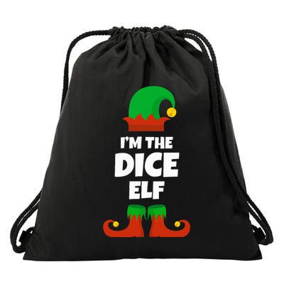IM The Dice Elf Family Pajama Christmas Funny Bunco Rpg Drawstring Bag