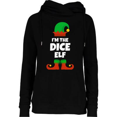 IM The Dice Elf Family Pajama Christmas Funny Bunco Rpg Womens Funnel Neck Pullover Hood