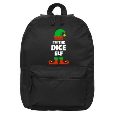 IM The Dice Elf Family Pajama Christmas Funny Bunco Rpg 16 in Basic Backpack
