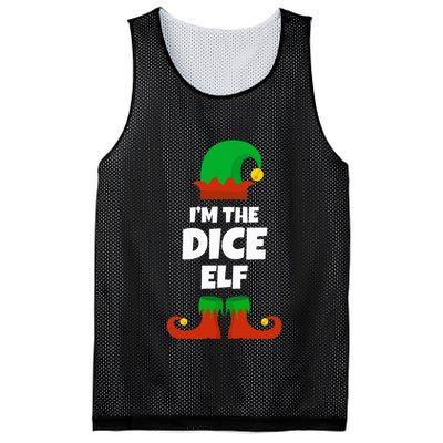 IM The Dice Elf Family Pajama Christmas Funny Bunco Rpg Mesh Reversible Basketball Jersey Tank