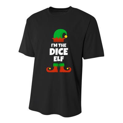 IM The Dice Elf Family Pajama Christmas Funny Bunco Rpg Youth Performance Sprint T-Shirt