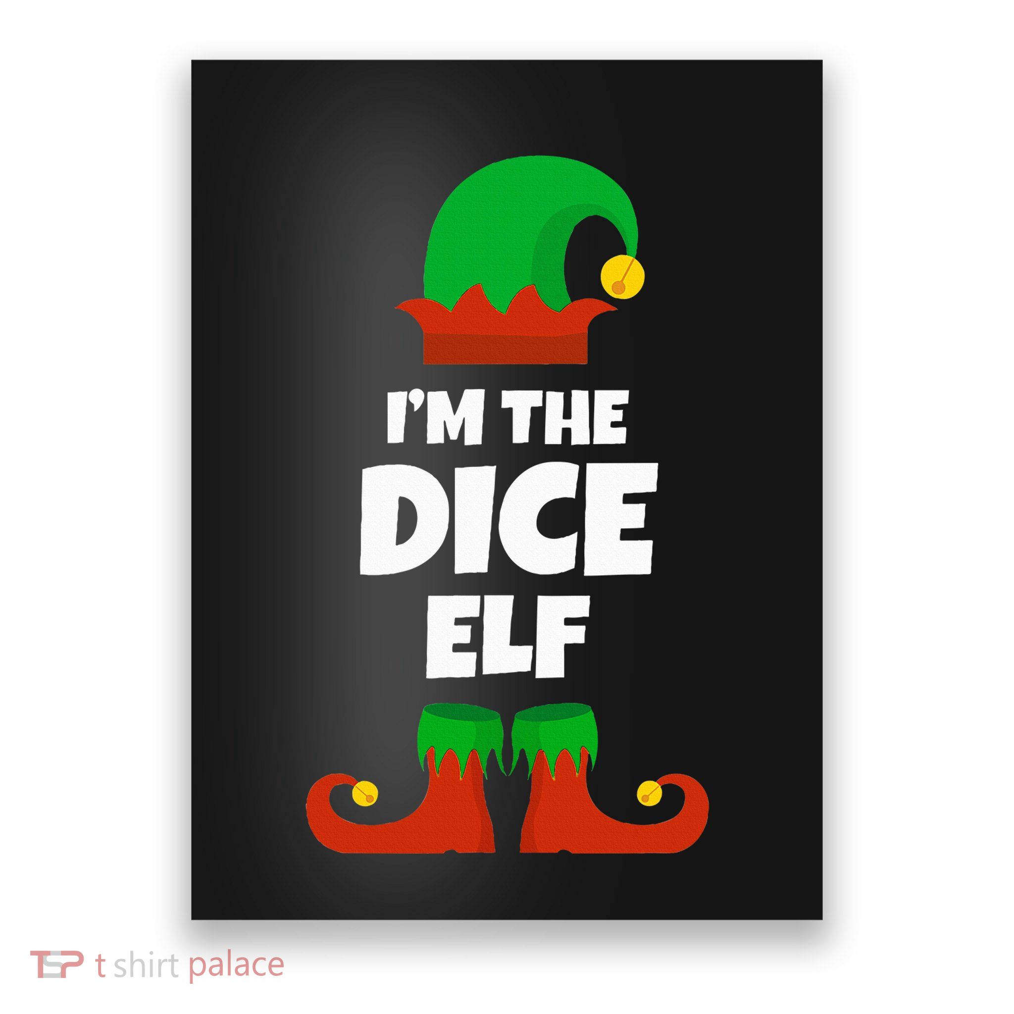 IM The Dice Elf Family Pajama Christmas Funny Bunco Rpg Poster