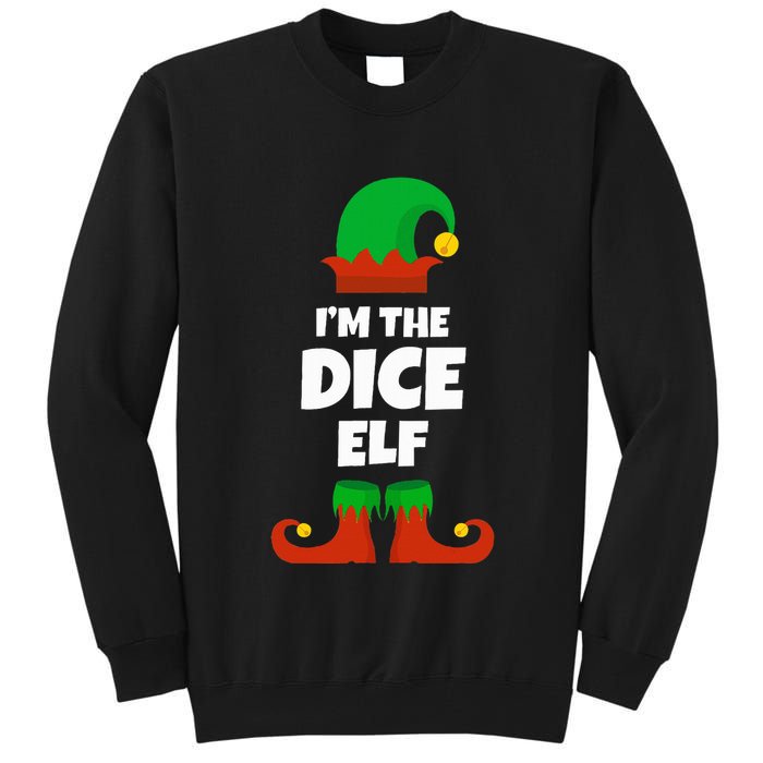 IM The Dice Elf Family Pajama Christmas Funny Bunco Rpg Tall Sweatshirt