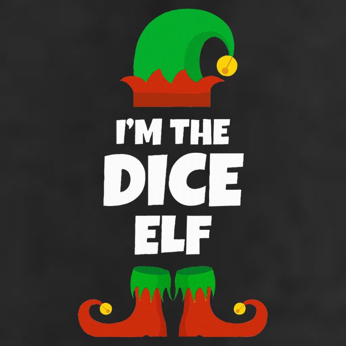 IM The Dice Elf Family Pajama Christmas Funny Bunco Rpg 25L Jumbo Tote
