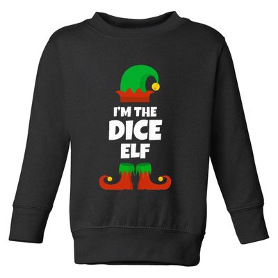 IM The Dice Elf Family Pajama Christmas Funny Bunco Rpg Toddler Sweatshirt
