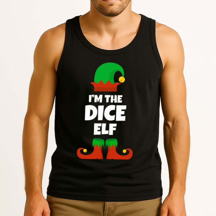 IM The Dice Elf Family Pajama Christmas Funny Bunco Rpg Tank Top