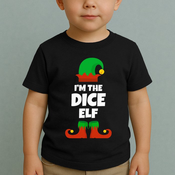 IM The Dice Elf Family Pajama Christmas Funny Bunco Rpg Toddler T-Shirt