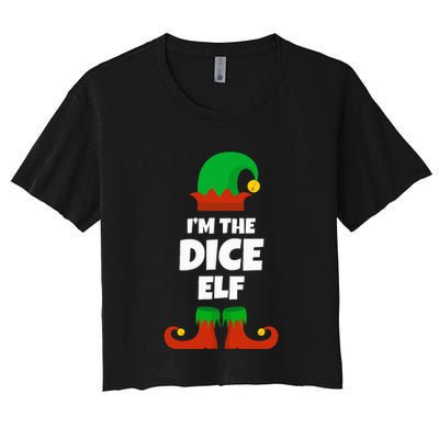 IM The Dice Elf Family Pajama Christmas Funny Bunco Rpg Crop Top