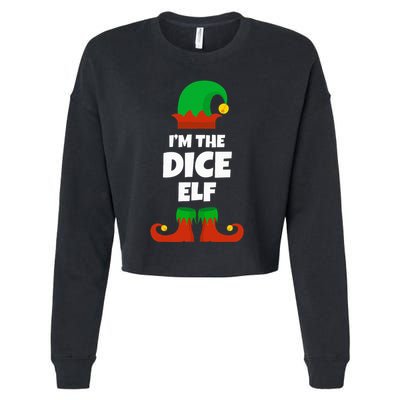 IM The Dice Elf Family Pajama Christmas Funny Bunco Rpg Cropped Pullover Crew