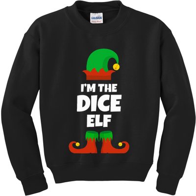 IM The Dice Elf Family Pajama Christmas Funny Bunco Rpg Kids Sweatshirt