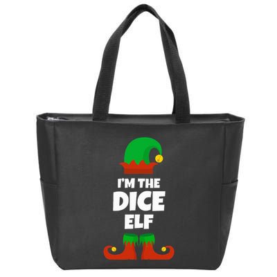 IM The Dice Elf Family Pajama Christmas Funny Bunco Rpg Zip Tote Bag