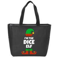 IM The Dice Elf Family Pajama Christmas Funny Bunco Rpg Zip Tote Bag