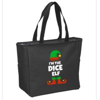IM The Dice Elf Family Pajama Christmas Funny Bunco Rpg Zip Tote Bag