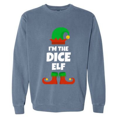 IM The Dice Elf Family Pajama Christmas Funny Bunco Rpg Garment-Dyed Sweatshirt