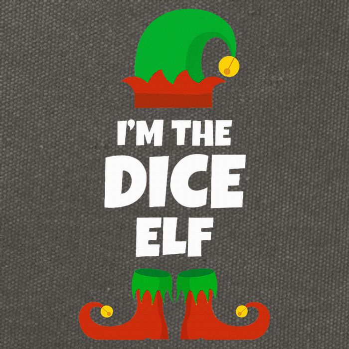 IM The Dice Elf Family Pajama Christmas Funny Bunco Rpg Cotton Canvas Backpack