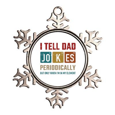 I Tell Dad Jokes Periodically Element Vintage Fathers Day Metallic Star Ornament