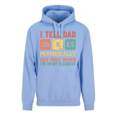 I Tell Dad Jokes Periodically Fathers Day Periodic Table Unisex Surf Hoodie