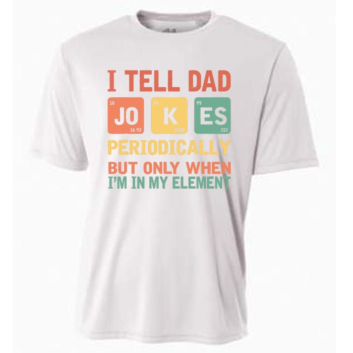 I Tell Dad Jokes Periodically Fathers Day Periodic Table Cooling Performance Crew T-Shirt