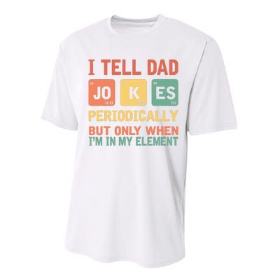 I Tell Dad Jokes Periodically Fathers Day Periodic Table Performance Sprint T-Shirt