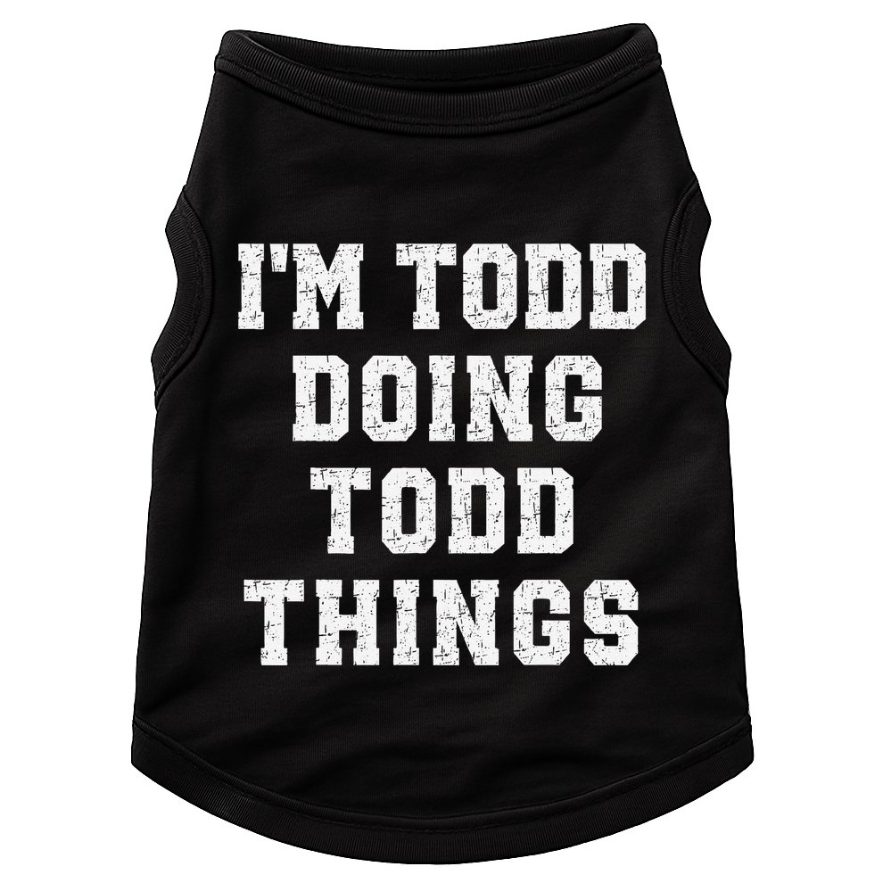 IM Todd Doing Todd Things Christmas Holiday Xmas Joke Doggie Tank