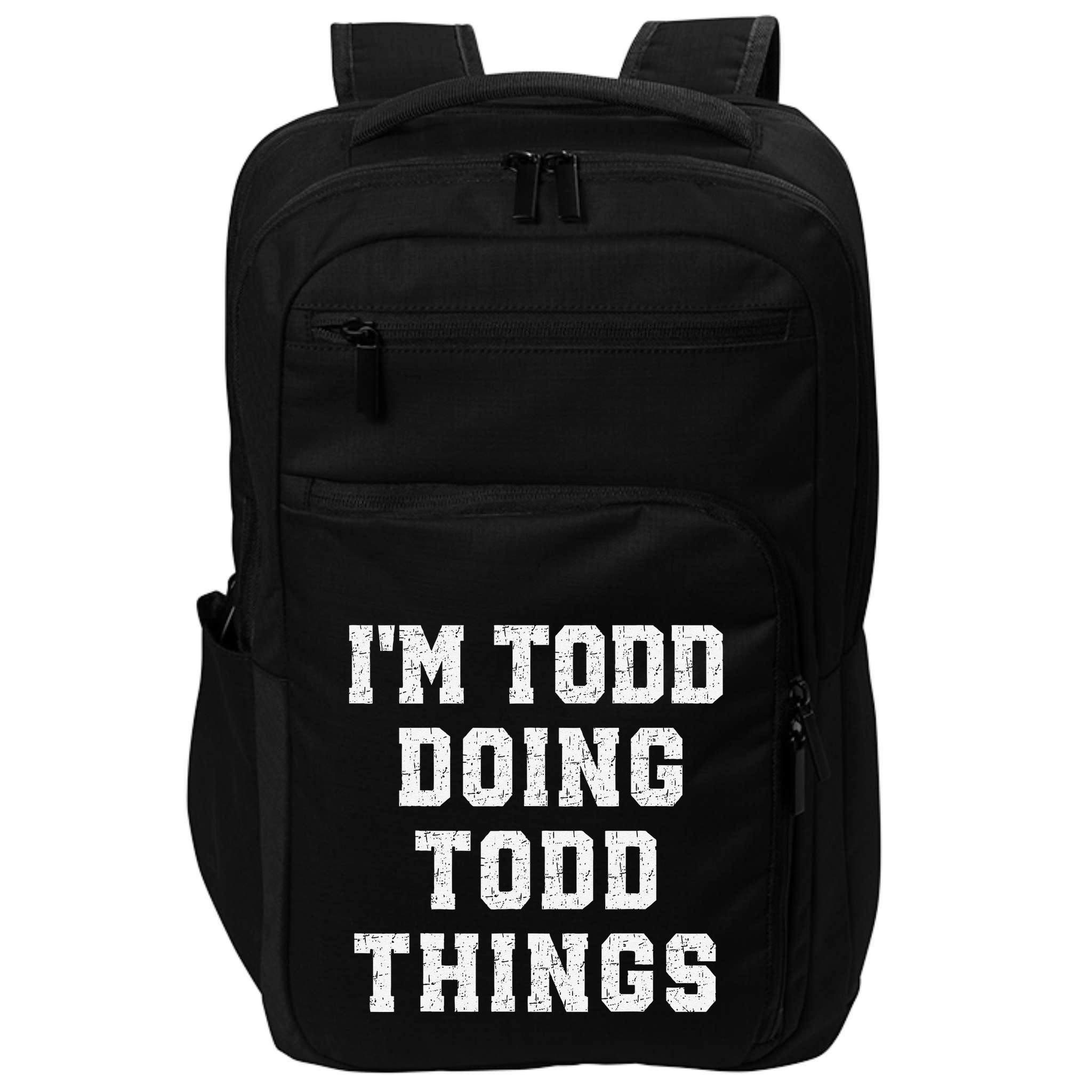 IM Todd Doing Todd Things Christmas Holiday Xmas Joke Impact Tech Backpack