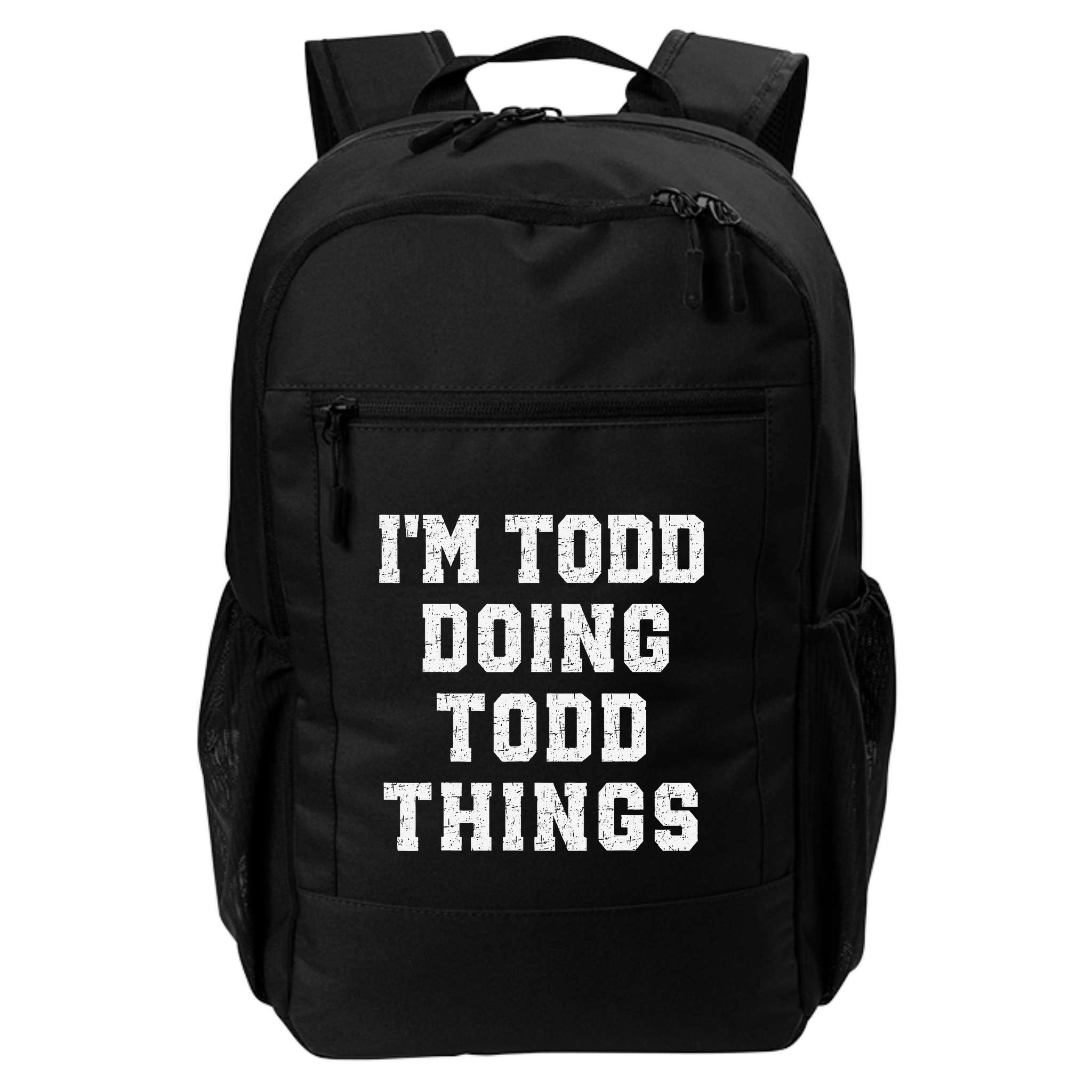 IM Todd Doing Todd Things Christmas Holiday Xmas Joke Backpack