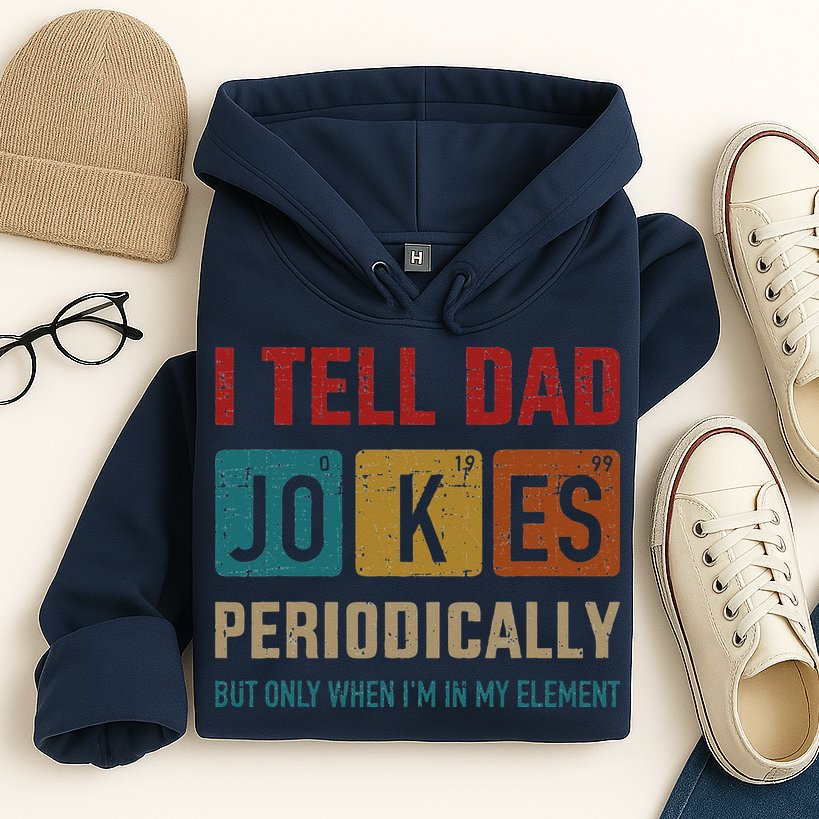 I Tell Dad Jokes Periodically Element Vintage Fathers Day Hoodie