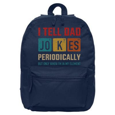 I Tell Dad Jokes Periodically Element Vintage Fathers Day 16 in Basic Backpack