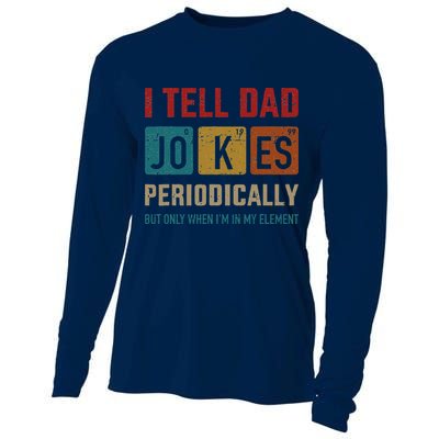 I Tell Dad Jokes Periodically Element Vintage Fathers Day Cooling Performance Long Sleeve Crew