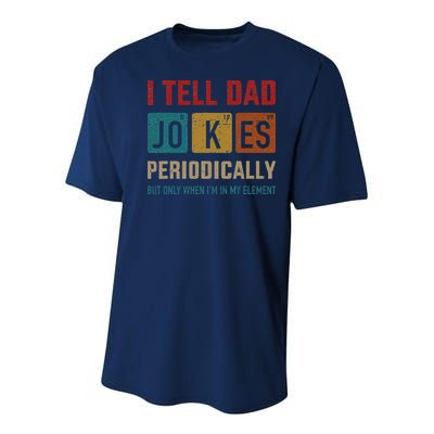 I Tell Dad Jokes Periodically Element Vintage Fathers Day Youth Performance Sprint T-Shirt