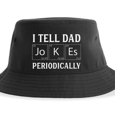 I Tell Dad Jokes Periodically Funny Fathers Day Sustainable Bucket Hat