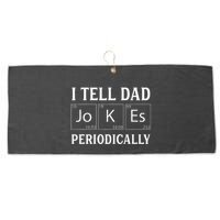 I Tell Dad Jokes Periodically Funny Fathers Day Large Microfiber Waffle Golf Towel