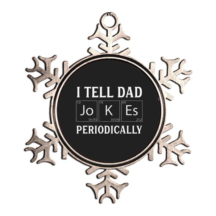 I Tell Dad Jokes Periodically Funny Fathers Day Metallic Star Ornament