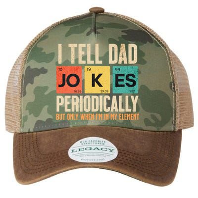 I Tell Dad Jokes Periodically Funny FatherS Day Dad Joke Gift Legacy Tie Dye Trucker Hat