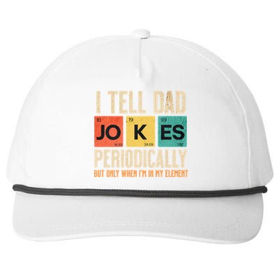 I Tell Dad Jokes Periodically Funny FatherS Day Dad Joke Gift Snapback Five-Panel Rope Hat