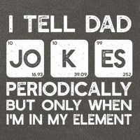 I Tell Dad Jokes Periodically but Only when I'm My Element Cotton Canvas Backpack
