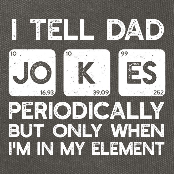 I Tell Dad Jokes Periodically but Only when I'm My Element Cotton Canvas Backpack