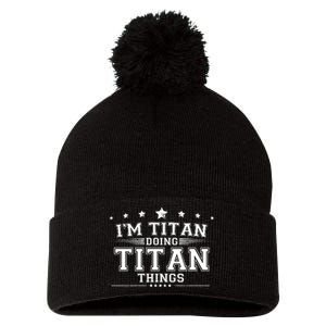 Im Titan Doing Titan Things Pom Pom 12in Knit Beanie