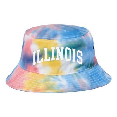 Illinois Throwback Design Classic Tie Dye Newport Bucket Hat