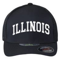 Illinois Throwback Design Classic Flexfit Unipanel Trucker Cap