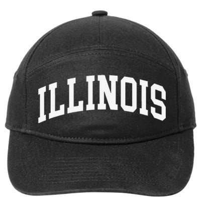 Illinois Throwback Design Classic 7-Panel Snapback Hat