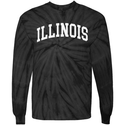 Illinois Throwback Design Classic Tie-Dye Long Sleeve Shirt