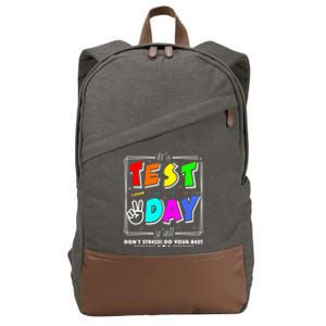 It's Test Day Yall Funny School Testing Exam Motivation Cotton Canvas Backpack