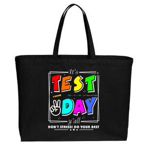 It's Test Day Yall Funny School Testing Exam Motivation Cotton Canvas Jumbo Tote