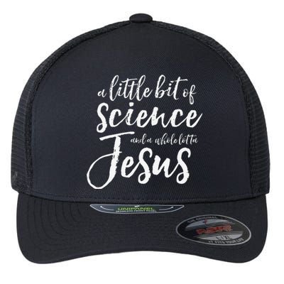 IVF Transfer Day Infertility Support IUI Science Jesus Gift Premium Flexfit Unipanel Trucker Cap